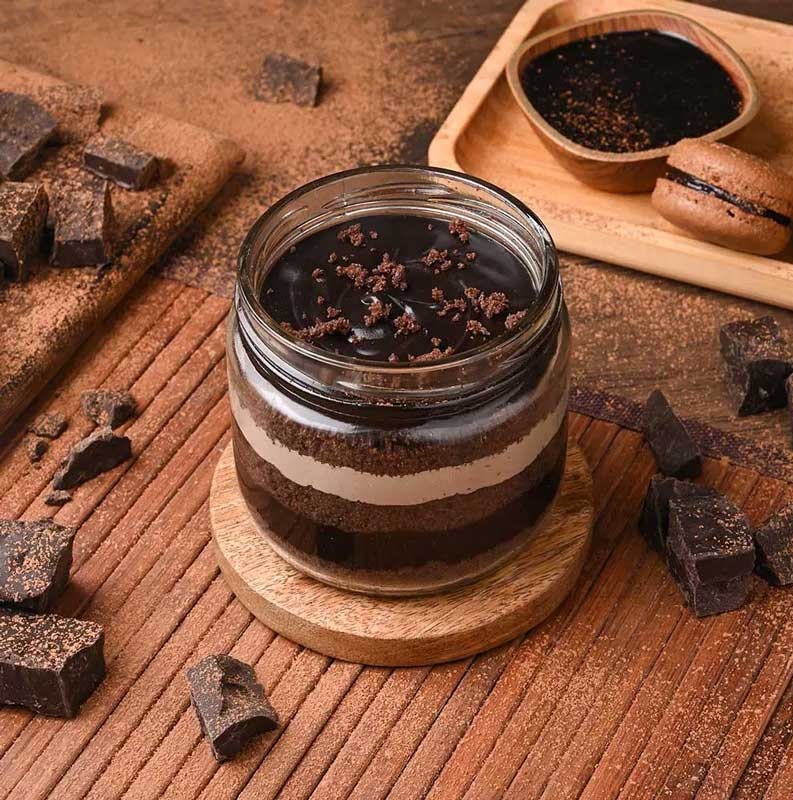 طرز تهیه جار کیک شکلاتی